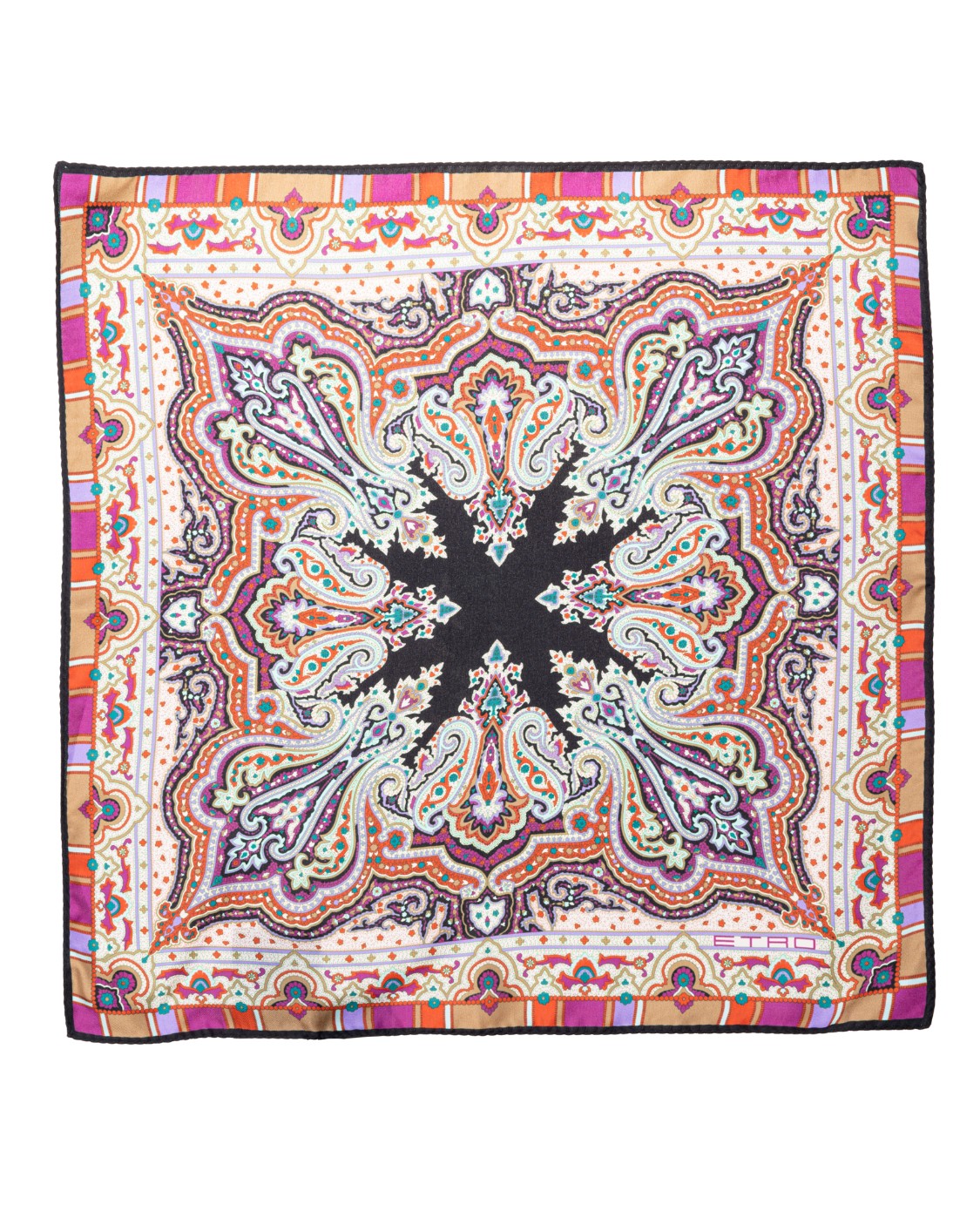 shop ETRO  Pochette Uomo: Etro fazzoletto da taschino in twill di seta.
Stampa piazzata Paisley ornamentale con bordo decorativo arlecchino.
Dimensioni: 45 x 45 cm.
Composizione: 100% Seta.
Fabbricato in Italia.. 1T199 4006-0200 number 9225349